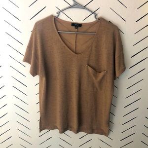 Small. Coffee short sleeve